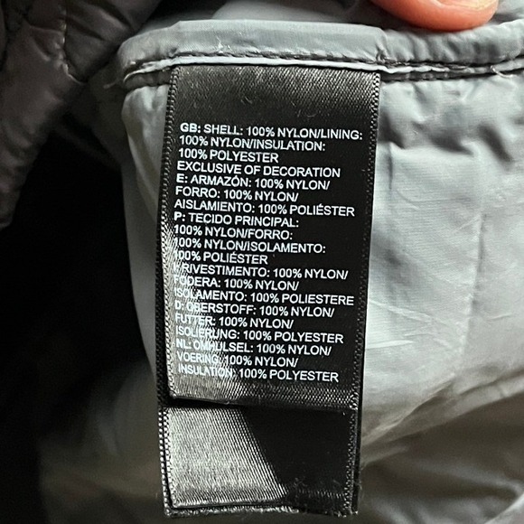 The North Face Boys Thermoball Full Zip Quilted Puffer Jacket Grey L NF0A3CPZ - Picture 6 of 10